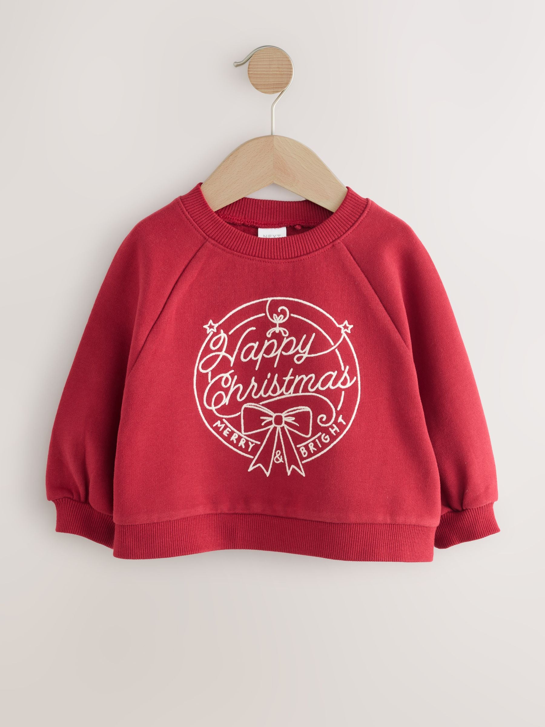 Bordeauxrood Vrolijk Kerstmis - Sweatshirt met ronde hals (3 mnd-7 jr)