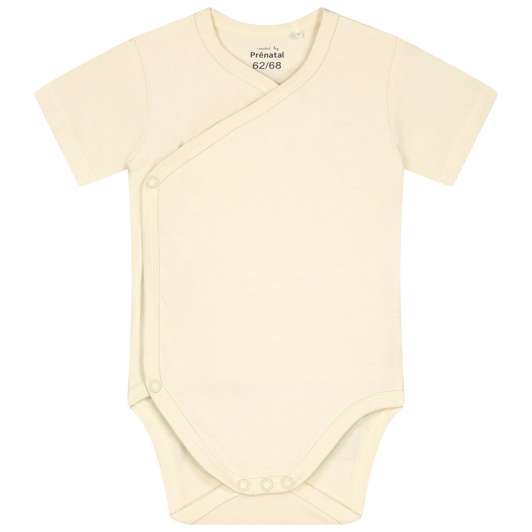 Prénatal basis romper korte mouwen effen beige