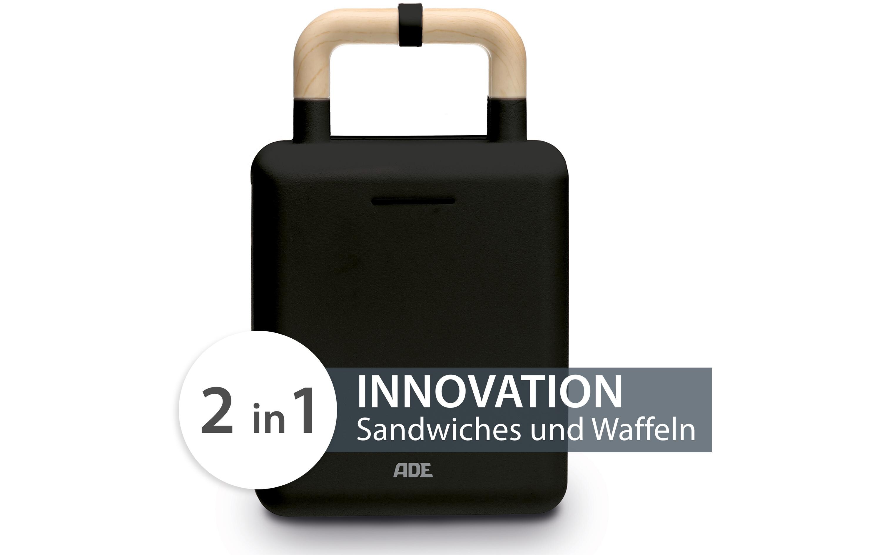 Waffeleisen SchwarzWaffeleisen mit Sandwichmaker