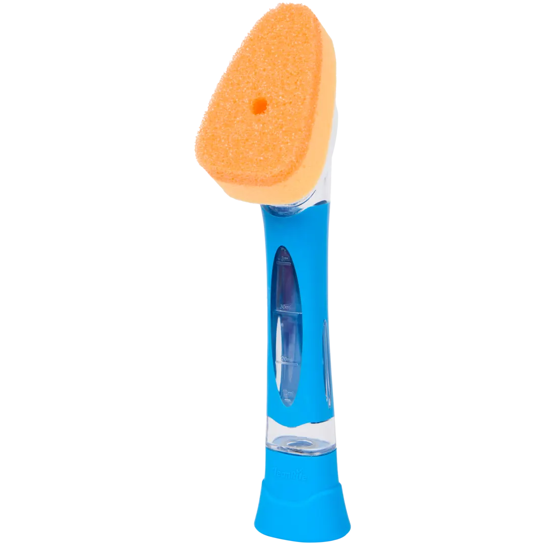 Brosse à vaiselle avec distributeur de savon CleanRite