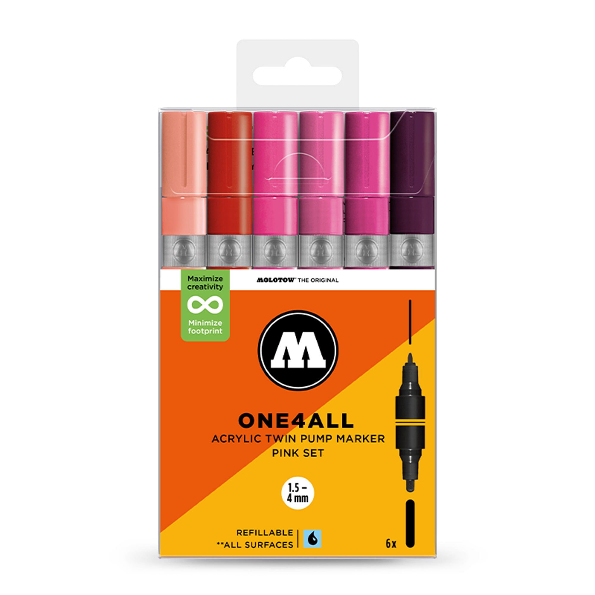 Molotow<br>ONE4ALL Acrylic Twin Pink Set