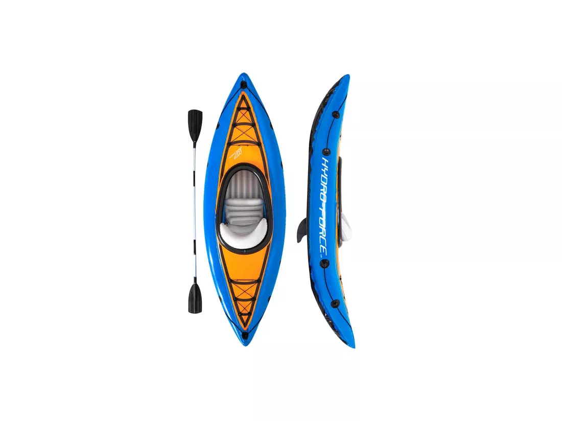 Kayak Gonflable Hydro Force Bestway Individual 275x81 cm avec Pagaie et Pompe de Gonflage