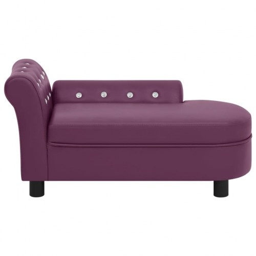 sofá oval roxo para cães vidaxl