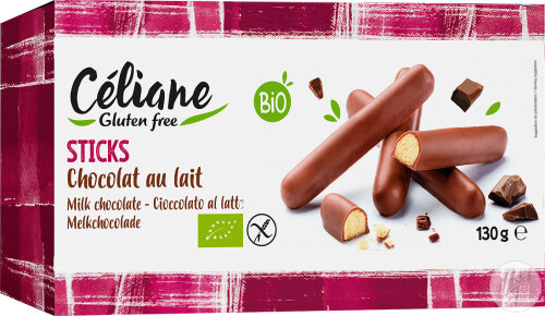 Les Recettes de Céliane Bâtonnets Chocolat Au Lait Bio 130g