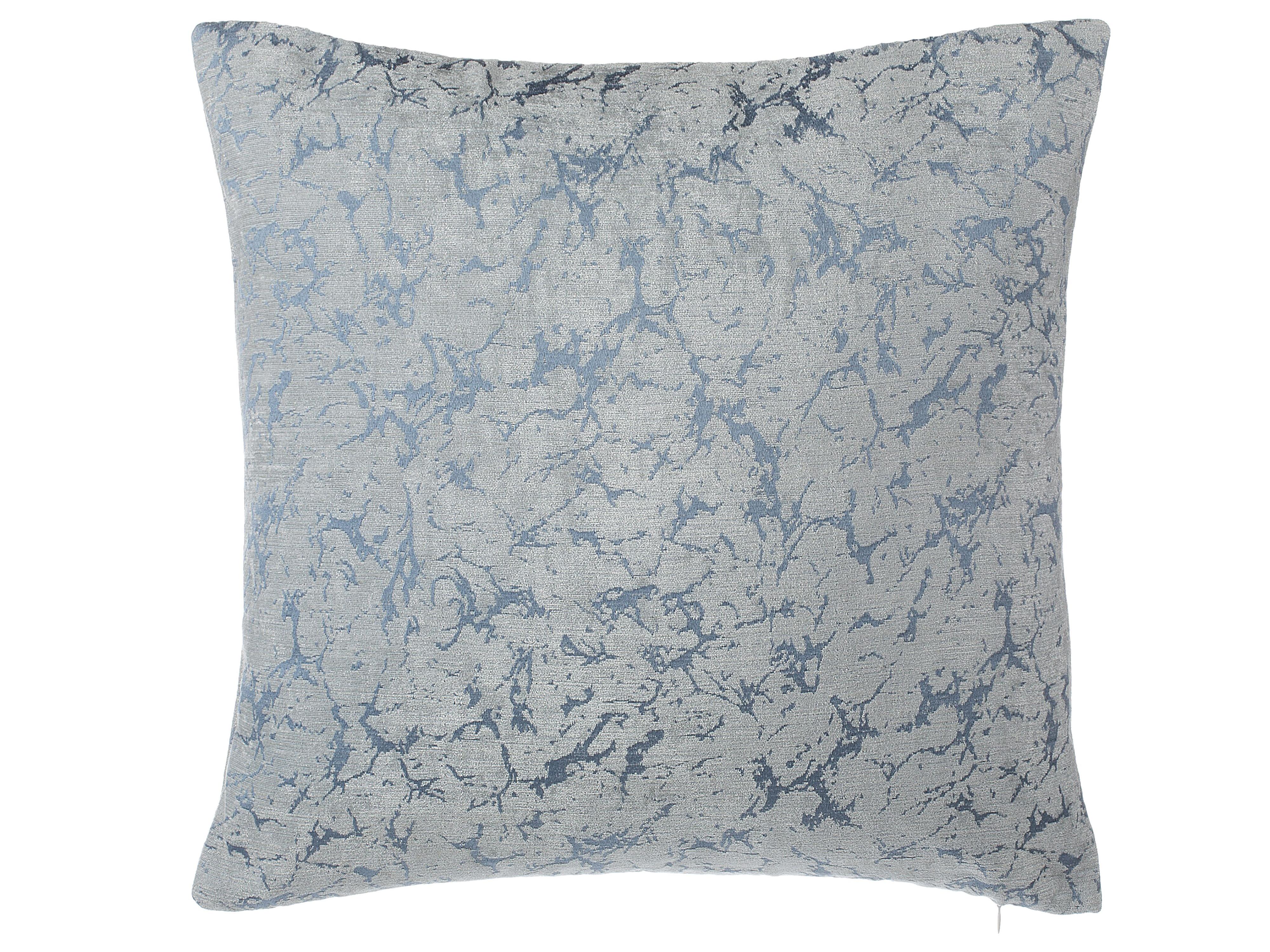 Set van 2 sierkussens WISTERIA 45 x 45 cm Lichtgrijs effen