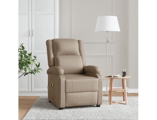 VIDAXL - Fauteuil Relaxation Fauteuil de massage - Cappuccino - similicuir - 70x93x98cm