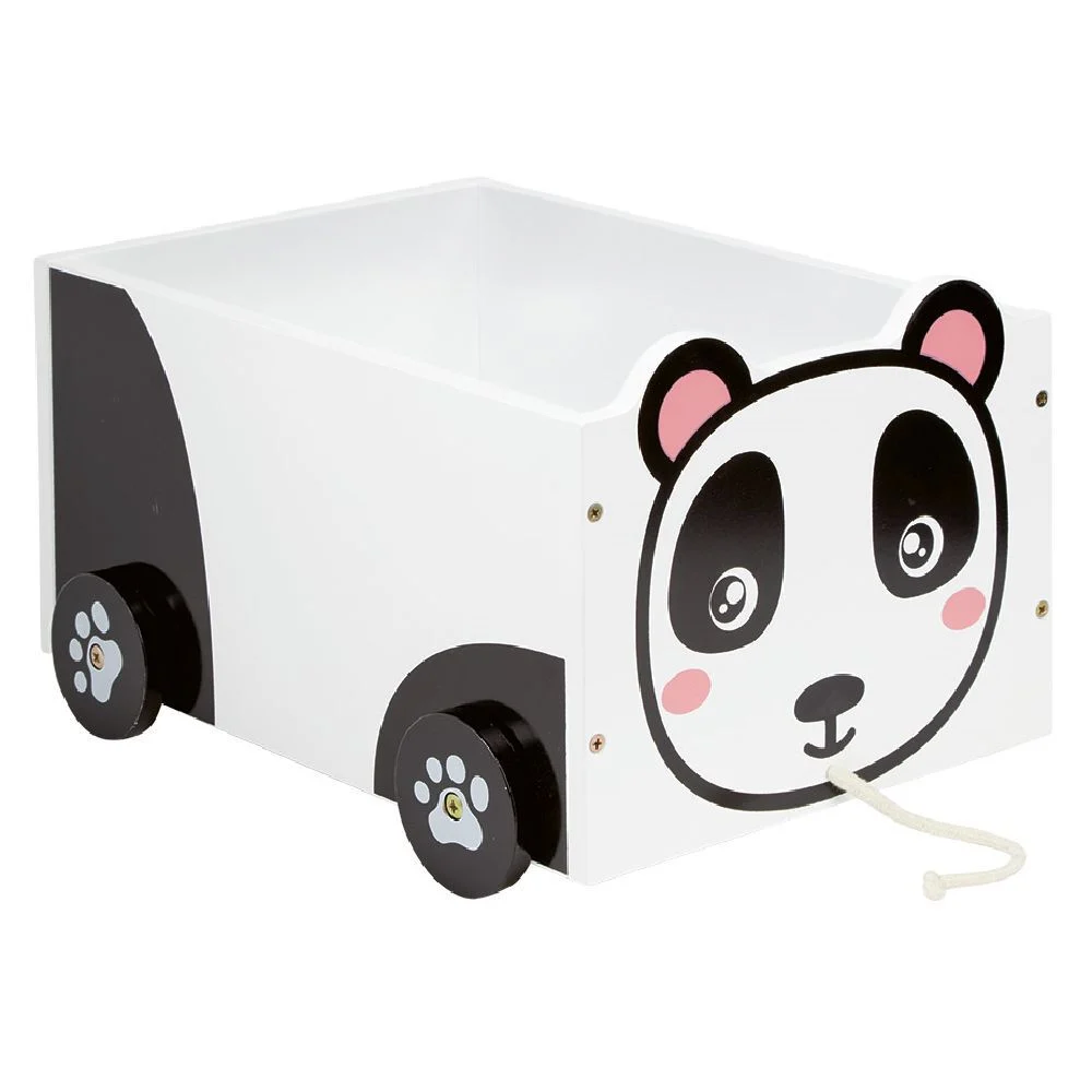 Chariot enfant en bois sur roulettes design animal