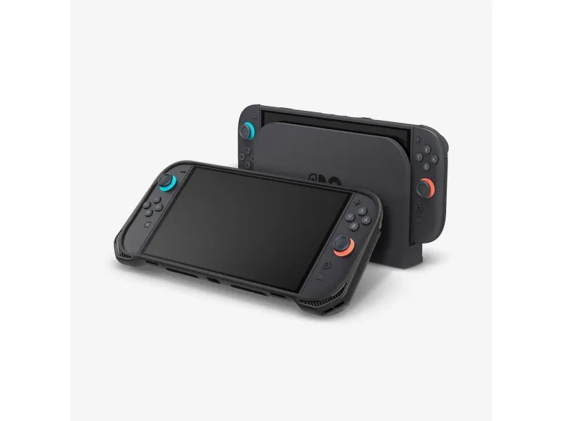 Spigen Rugged Armor, Cover, Nintendo, Sort, Termoplastisk polyurethan (TPU), Nintendo Switch, Stødsikker, Ridseresistent