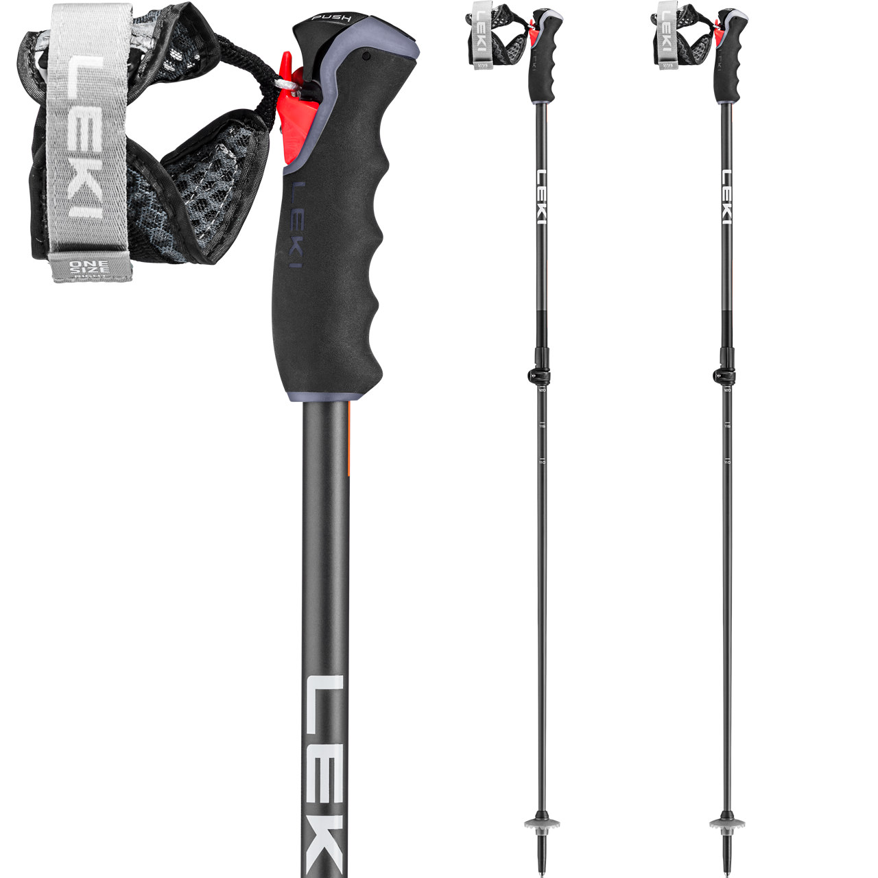 Leki Peak Vario 3D black/dark anthra/orange | Leki Alpin Skistöcke | Leki | L | MARKEN | XSPO