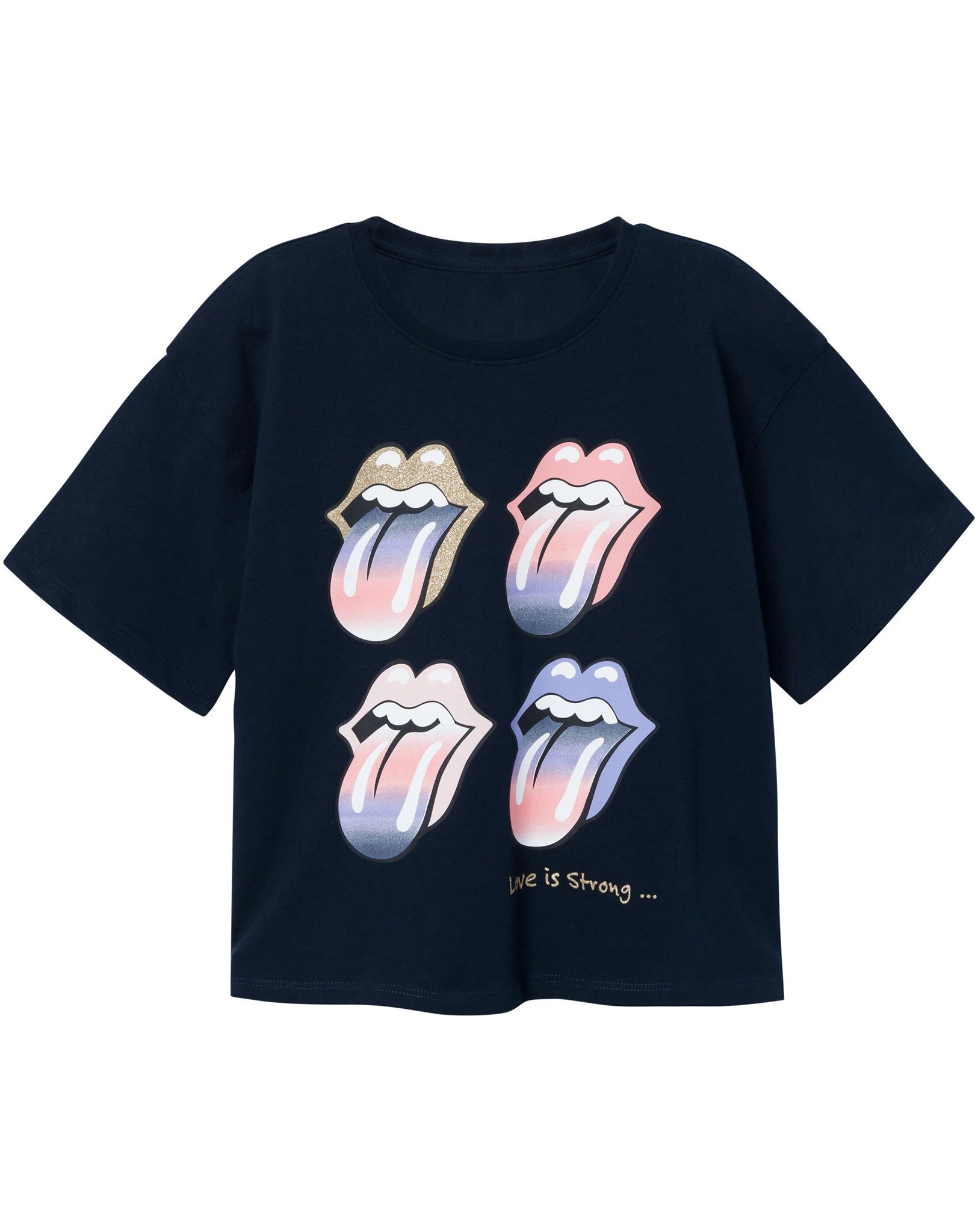 T-Shirt NKFNARINA ROLLING STONES in dark sapphire
