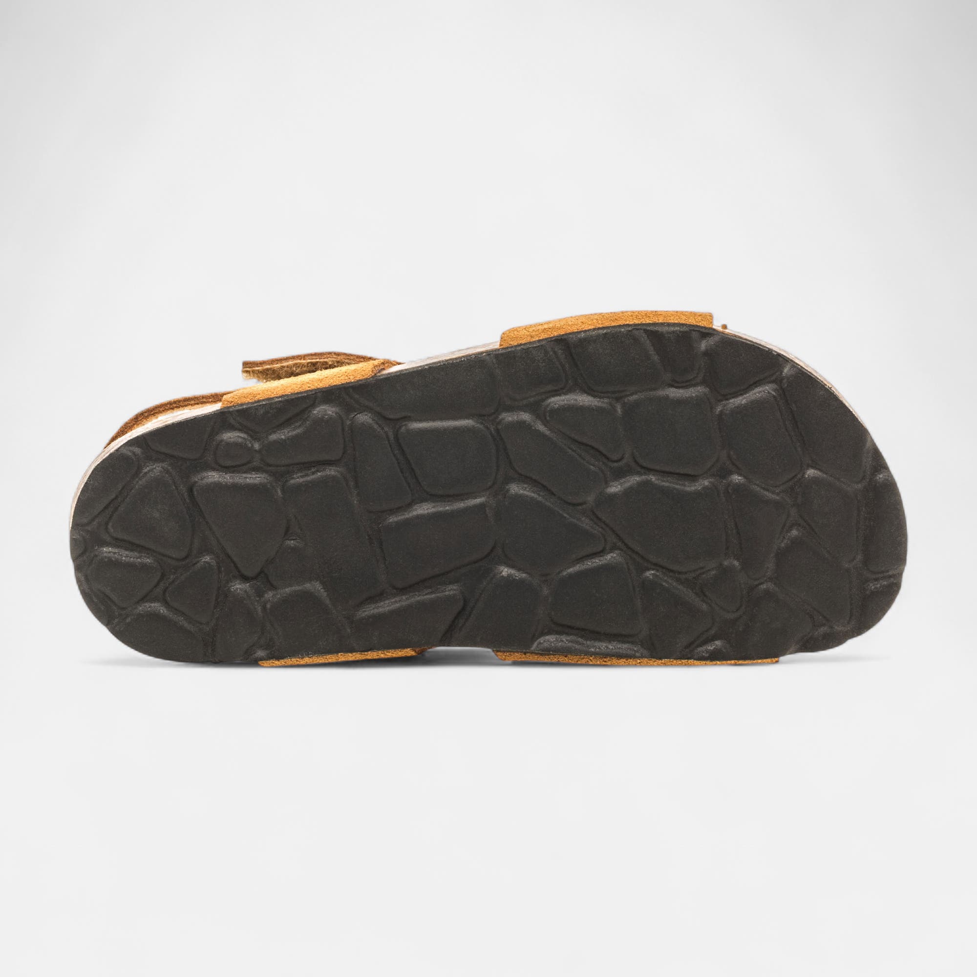 Mules semelle liège Garçon en cuir cognac