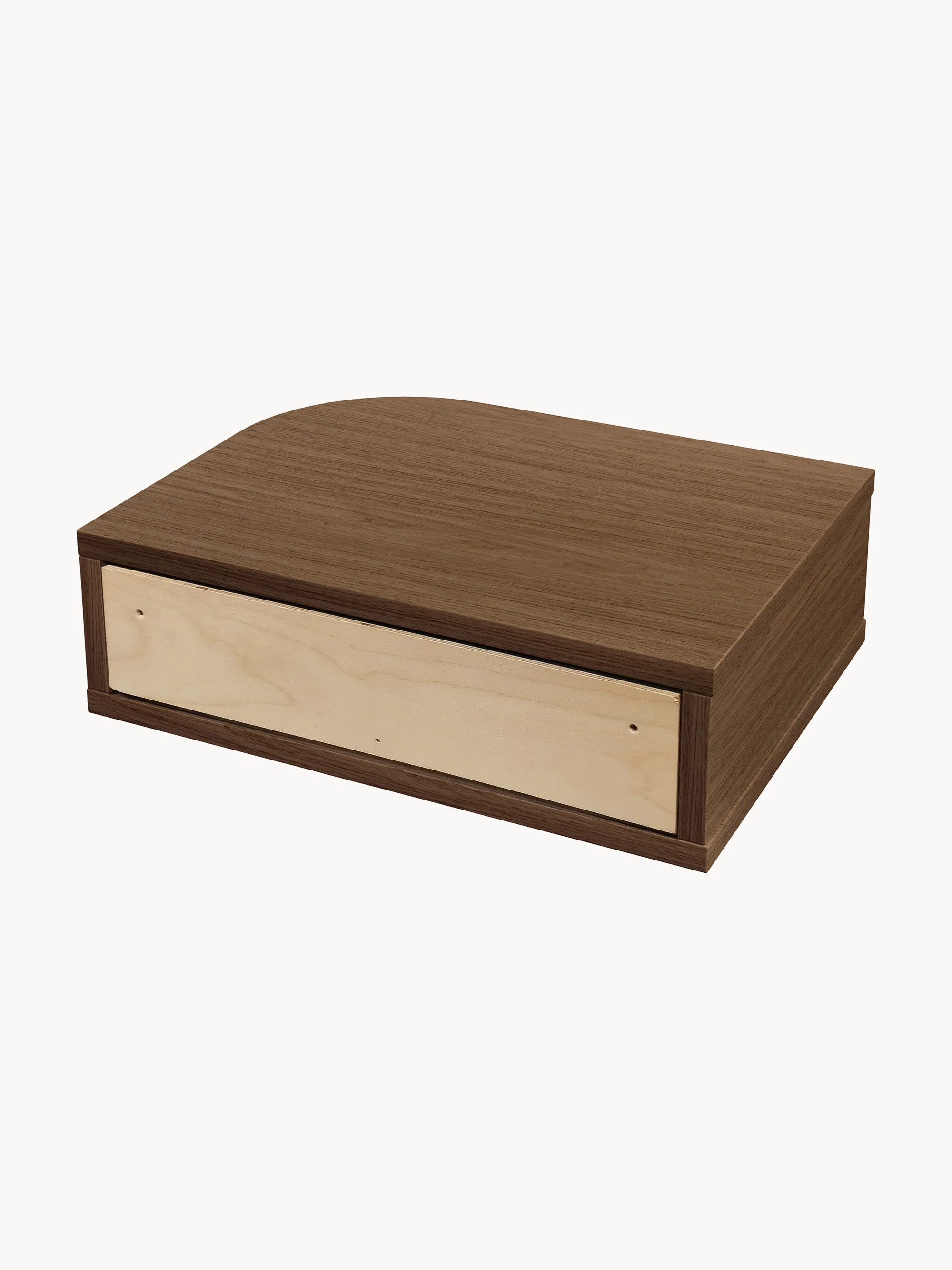 Houten wandnachtkastje Farsta Tambour met lade