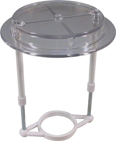 Skærmstativ, hvid plast, Ø40mm, forskydelig 14 - 21 cm