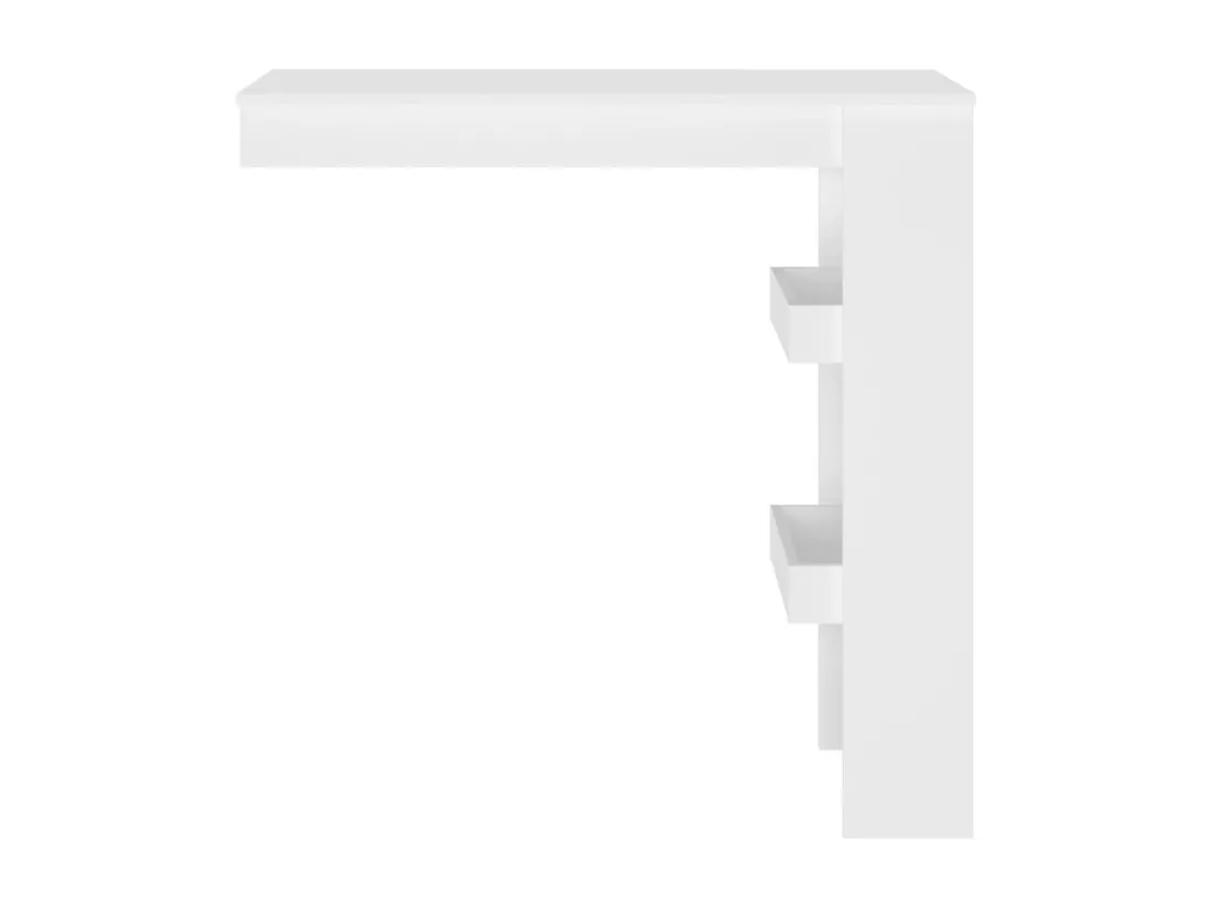 Table de bar murale Blanc 102x45x103,5 cm Bois d'ingénierie