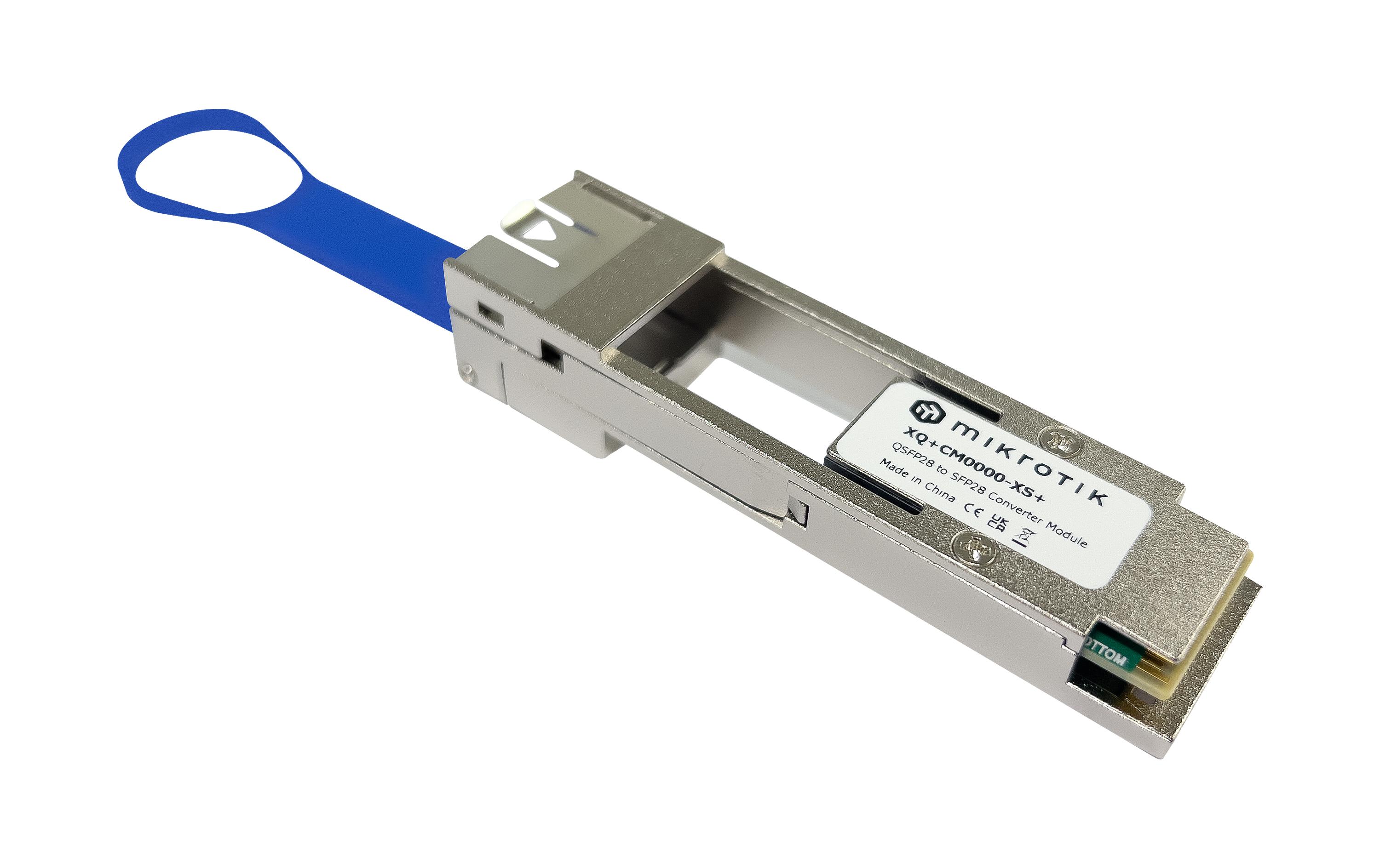 Medienkonverter XQ+CM0000-XS+Ein kostengünstiger QSFP28-zu-SFP28-Konverter, der die Verwendung von SFP28 25G/10G/1G-Modulen in QSFP28 100G/40G-Ports ermöglicht