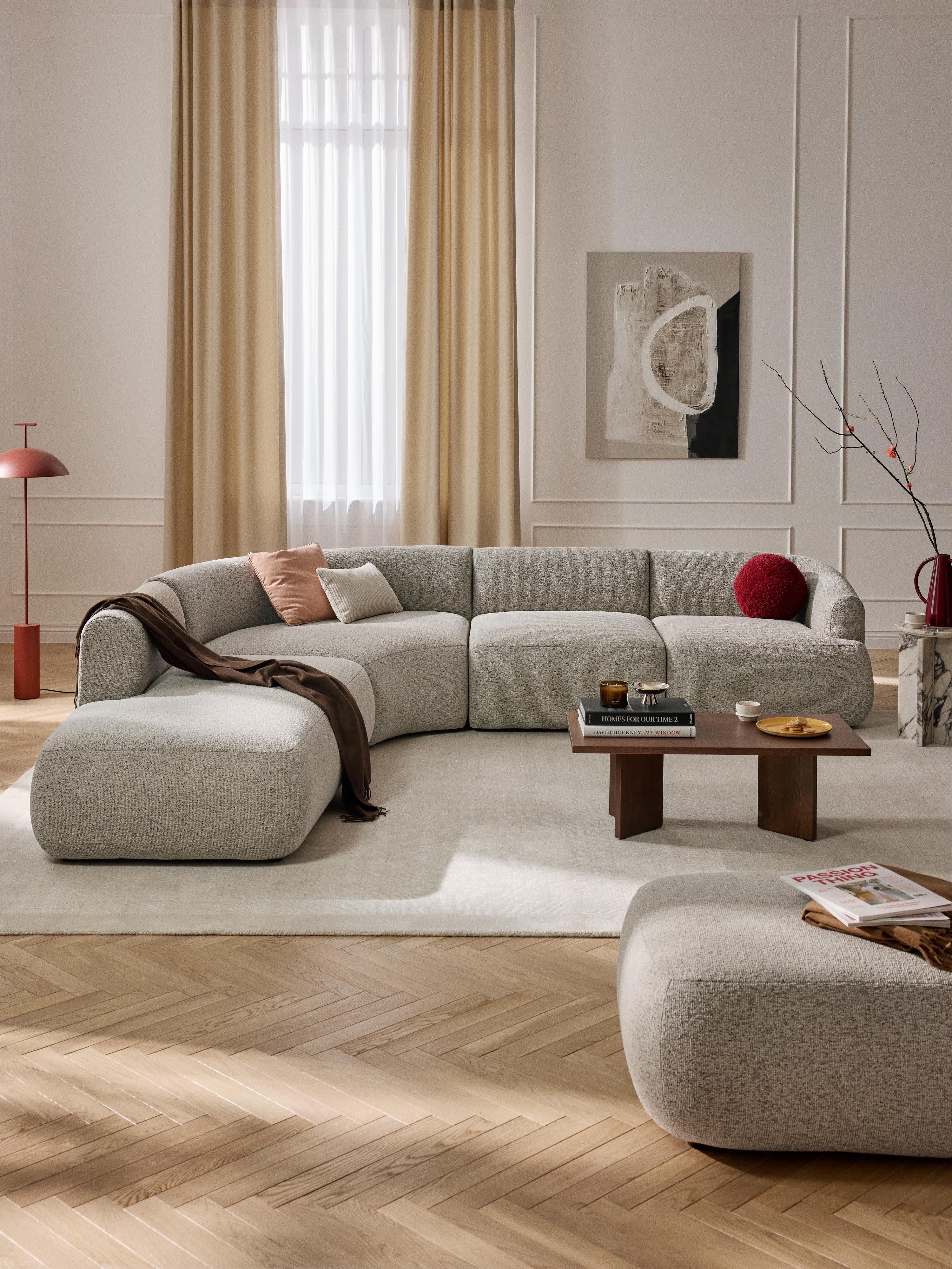 Modulaire bouclé hoekbank Sofia (4-zits)