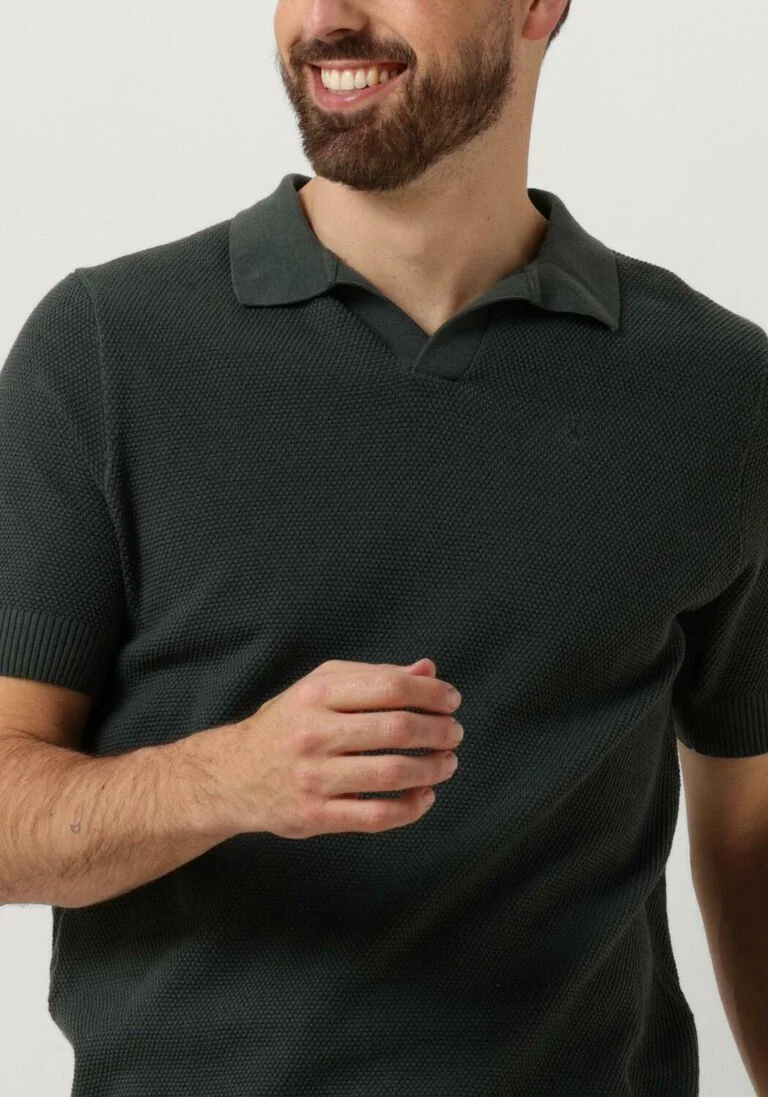 BUTCHER OF BLUE donkergroene butcher of blue polo lt structure polo