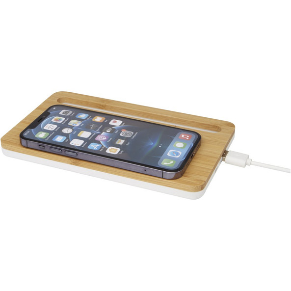 EgotierPro 124252 - Chargeur à induction Medake 10 W, en bambou