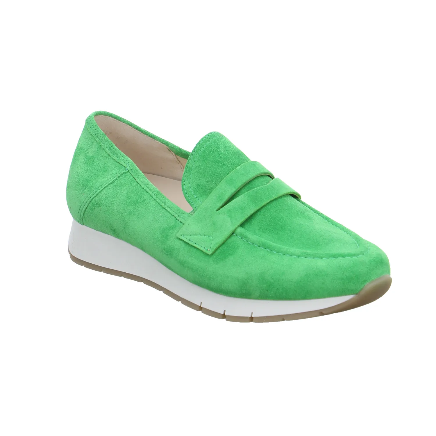 GABOR Comfort-Slipper Grün Leder  mit Wechselfussbett