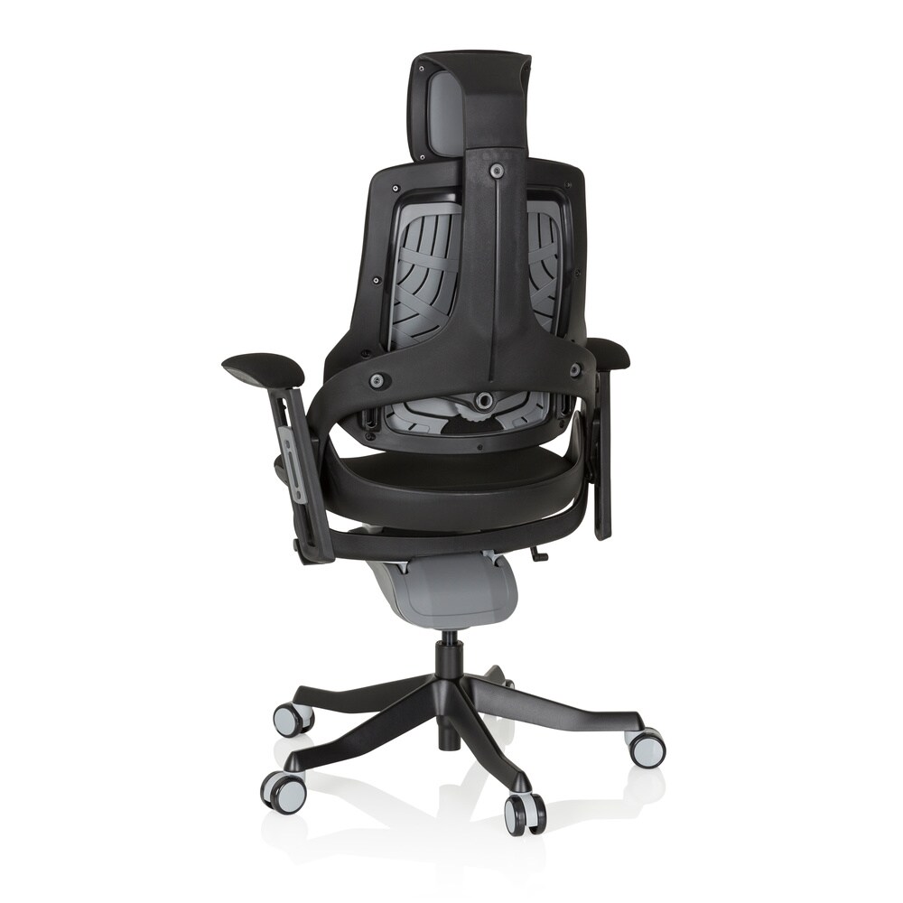 Profi Bürostuhl SPEKTRE BLACK Stoff mit Armlehnen (höhenverstellbar) hjh OFFICE