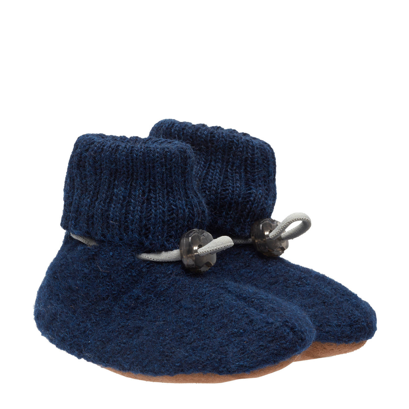 Bergstein wollen babyslofjes donkerblauw