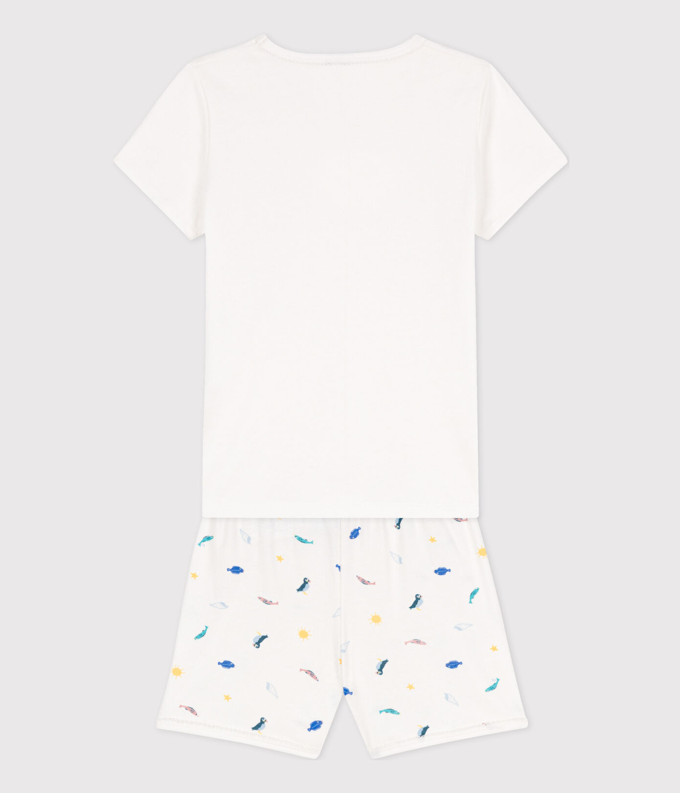 Pyjacourt animaux marins en coton petite fille