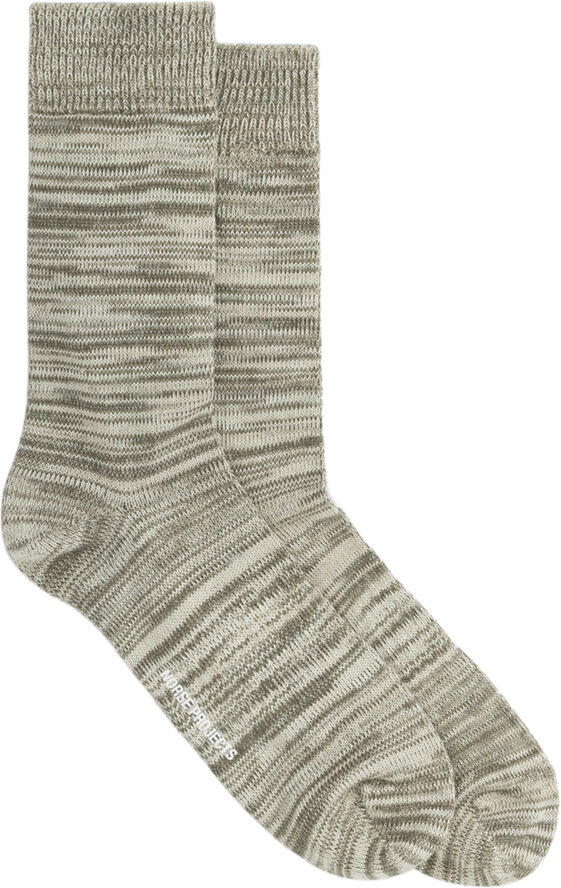 Norse Projects Bjarki Cotton Twist Sock Sediment green