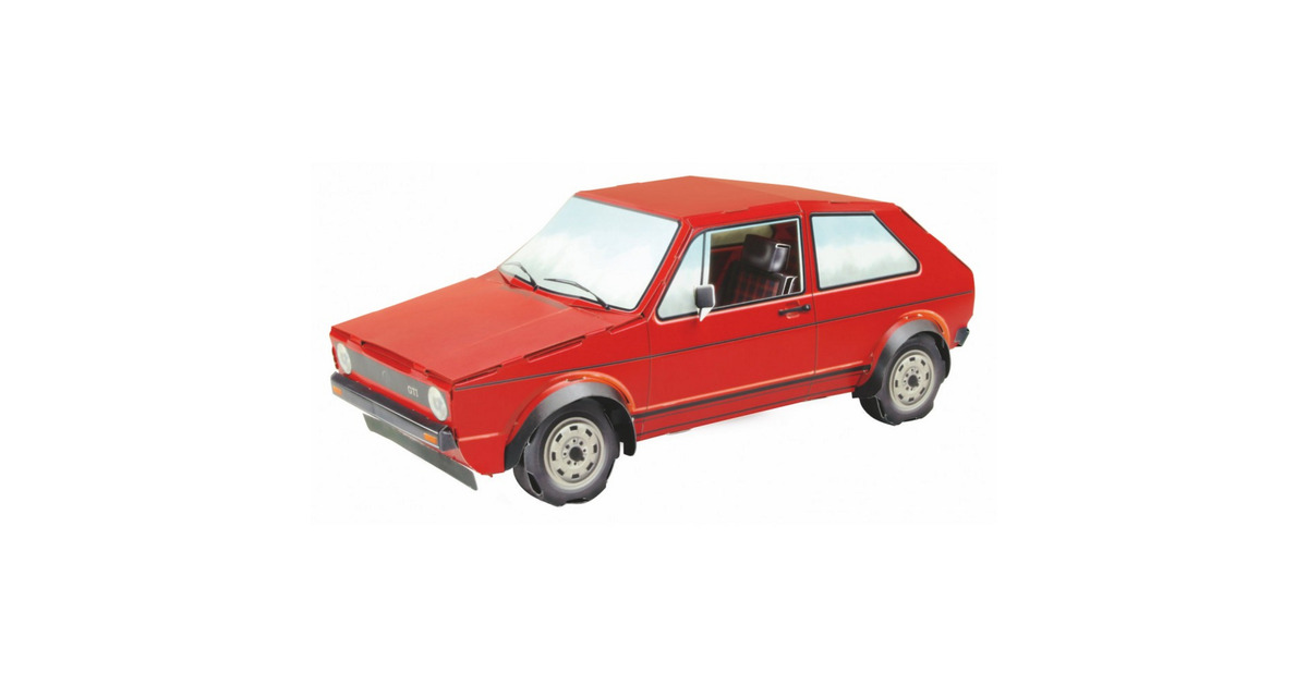 FranzisVW Golf GTI mk1 Cardboard model kit Modelvoertuig  (Schaal 1:18)