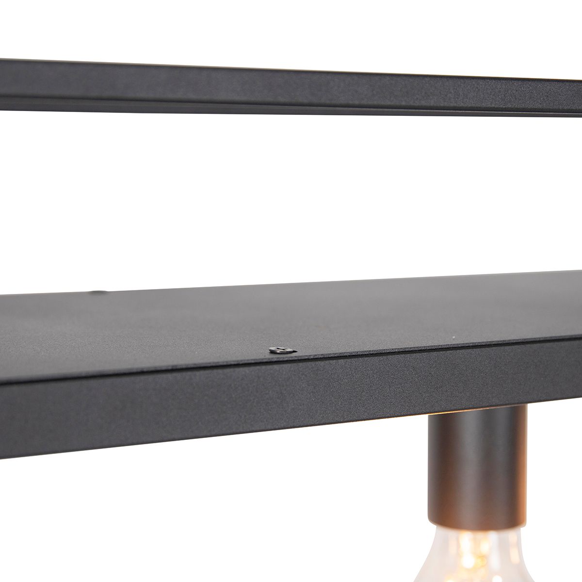Industriële hanglamp zwart met 4-lichts rek - Cage Rack