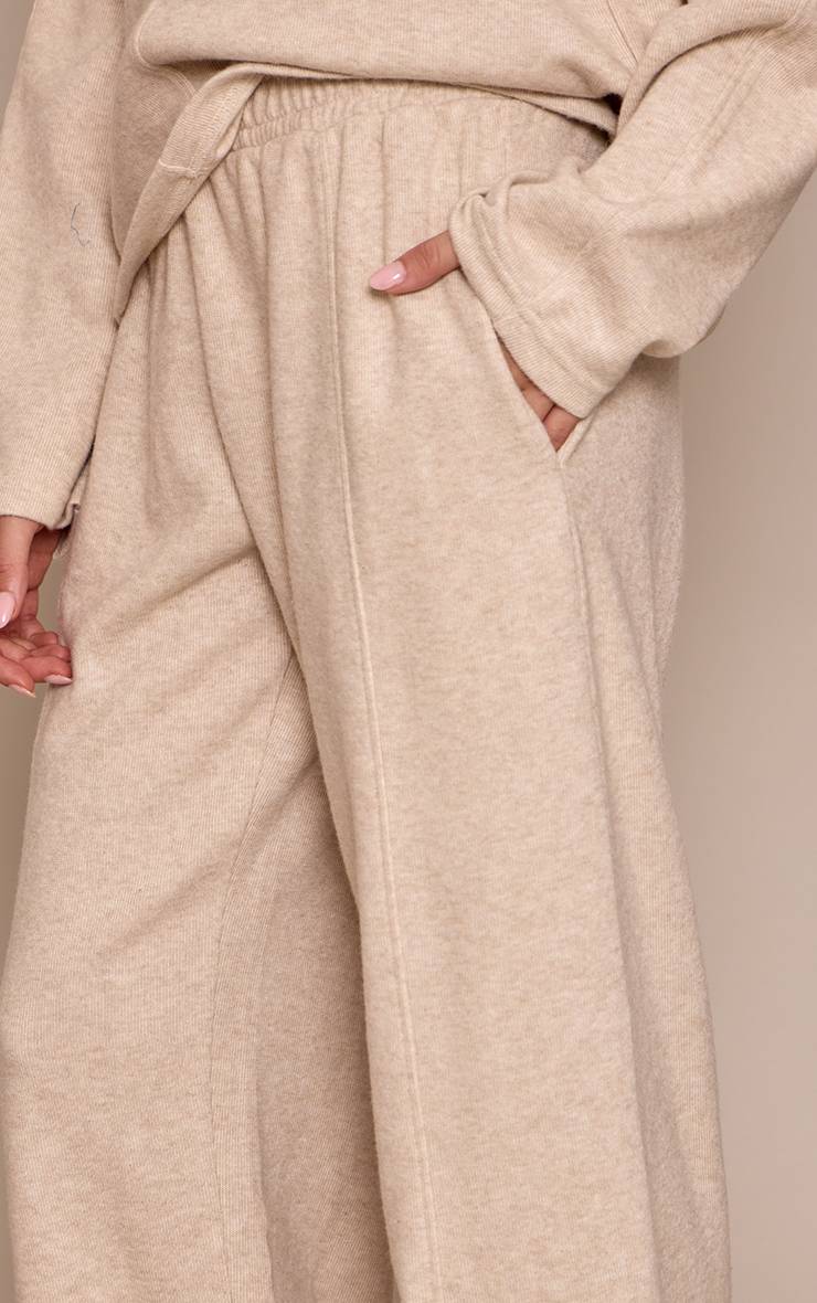 Moka Pantalon De Jogging Droit En Maille Côtelée Douce