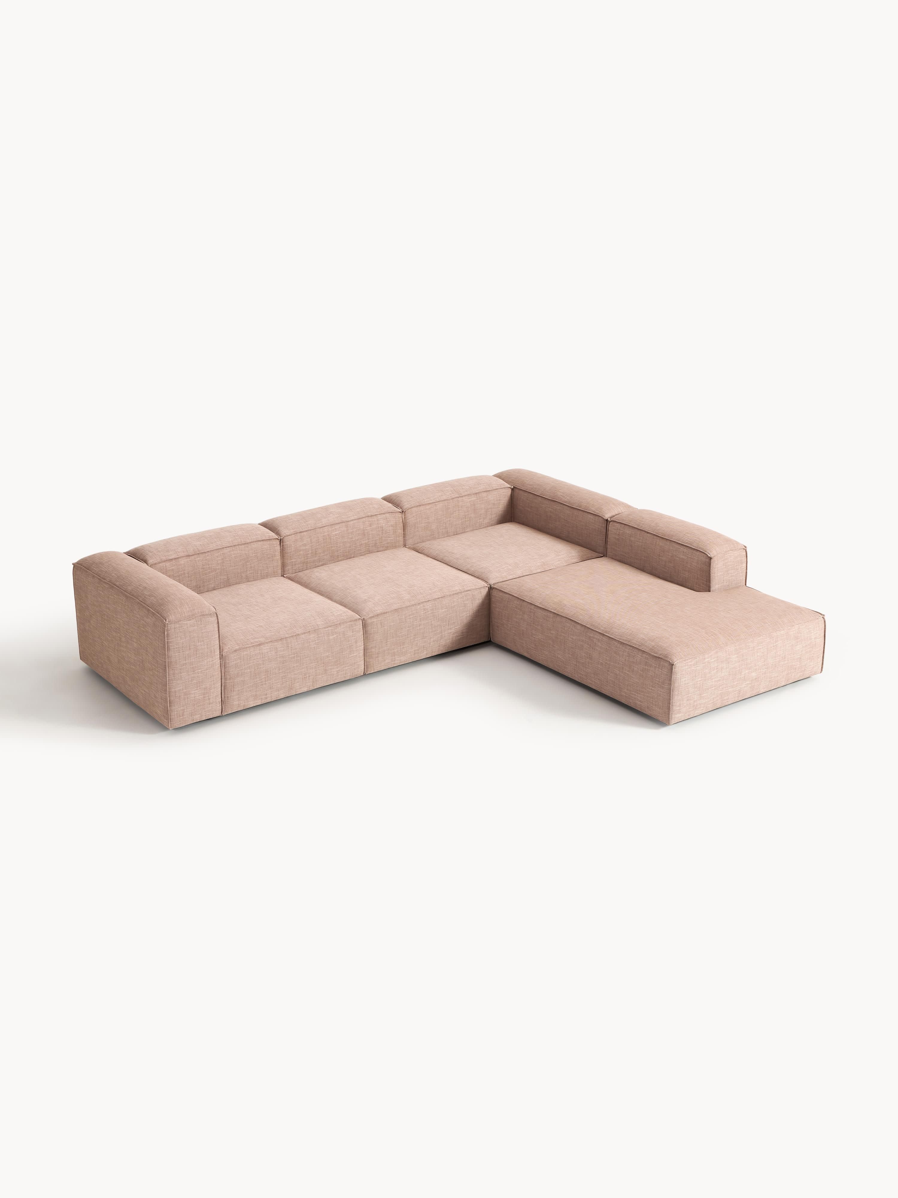 XL modulaire hoekbank Lennon van linnenmix (4-zits)