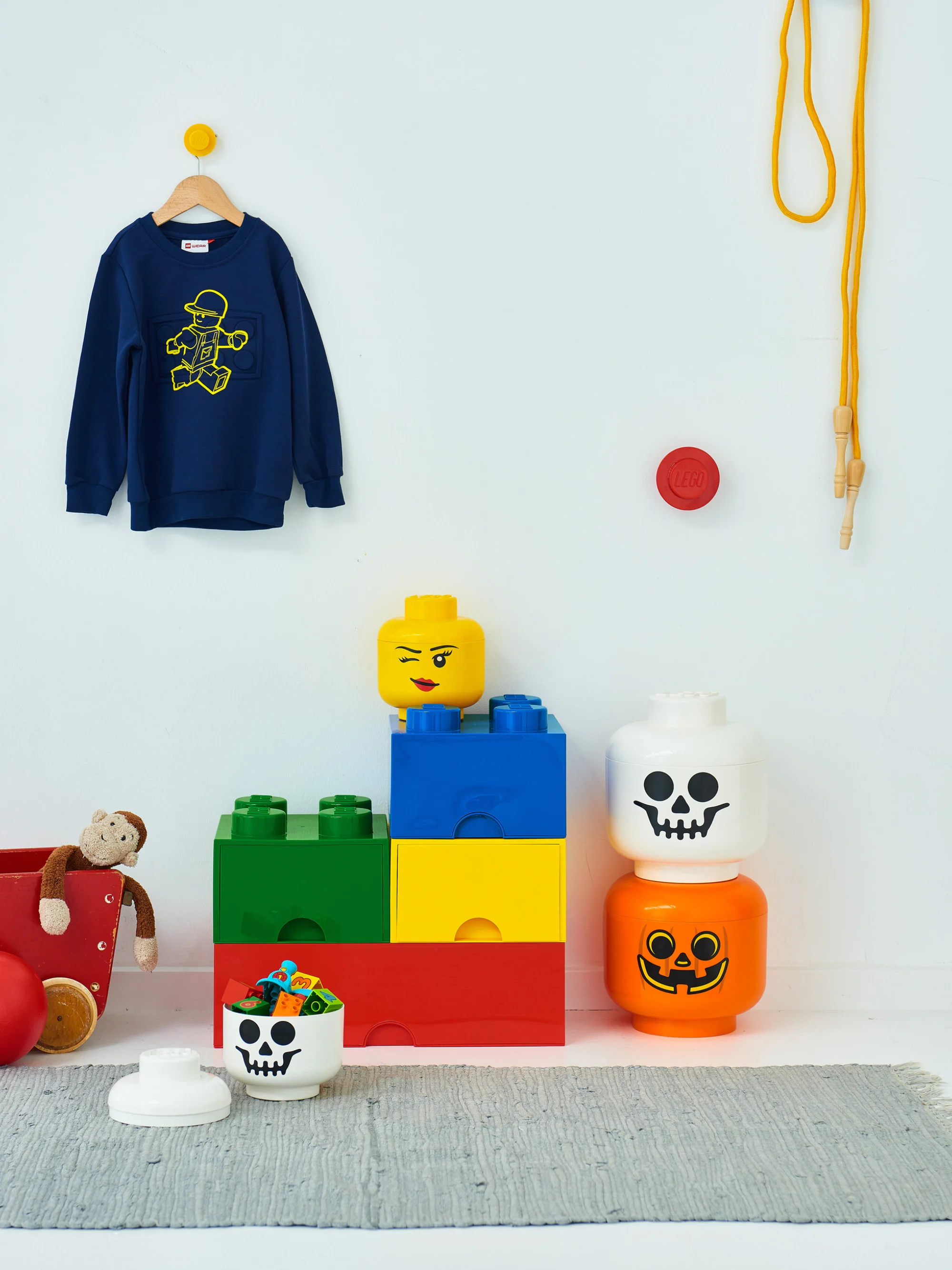 Kinderen LEGO® opbergdoos Brick met 4 noppen