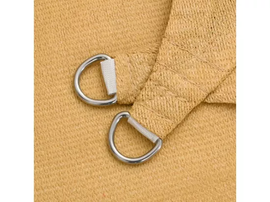 Voile d'ombrage 160 g/m² carré sable 4x4 m PEHD