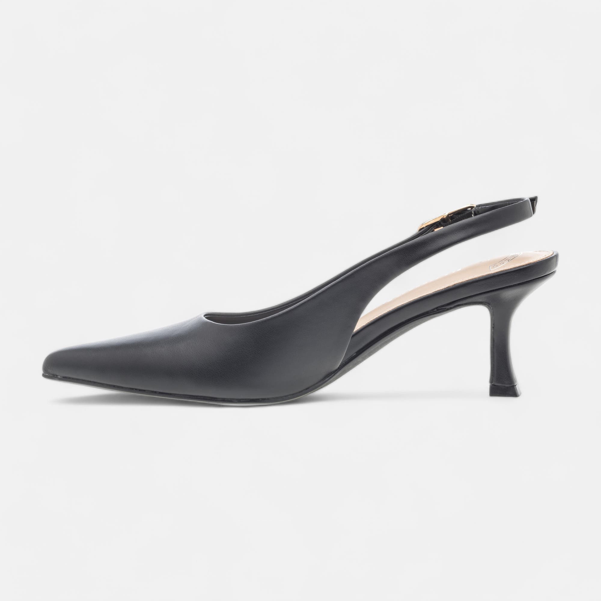 Escarpins avec bride arrière à talon Femme noir