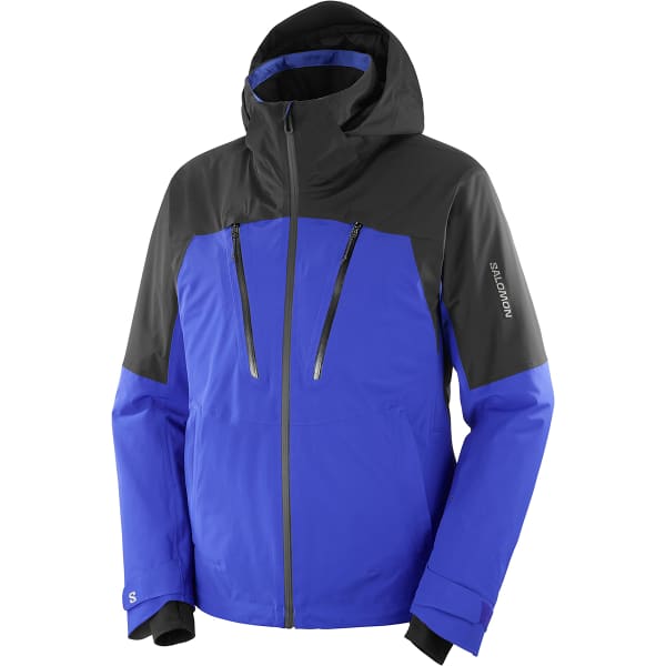 Veste de ski SALOMON BRILLIANT JACKET SURF THE WEB/DEEP BLACK