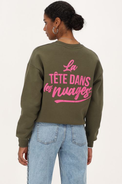 Donkergroene sweater 