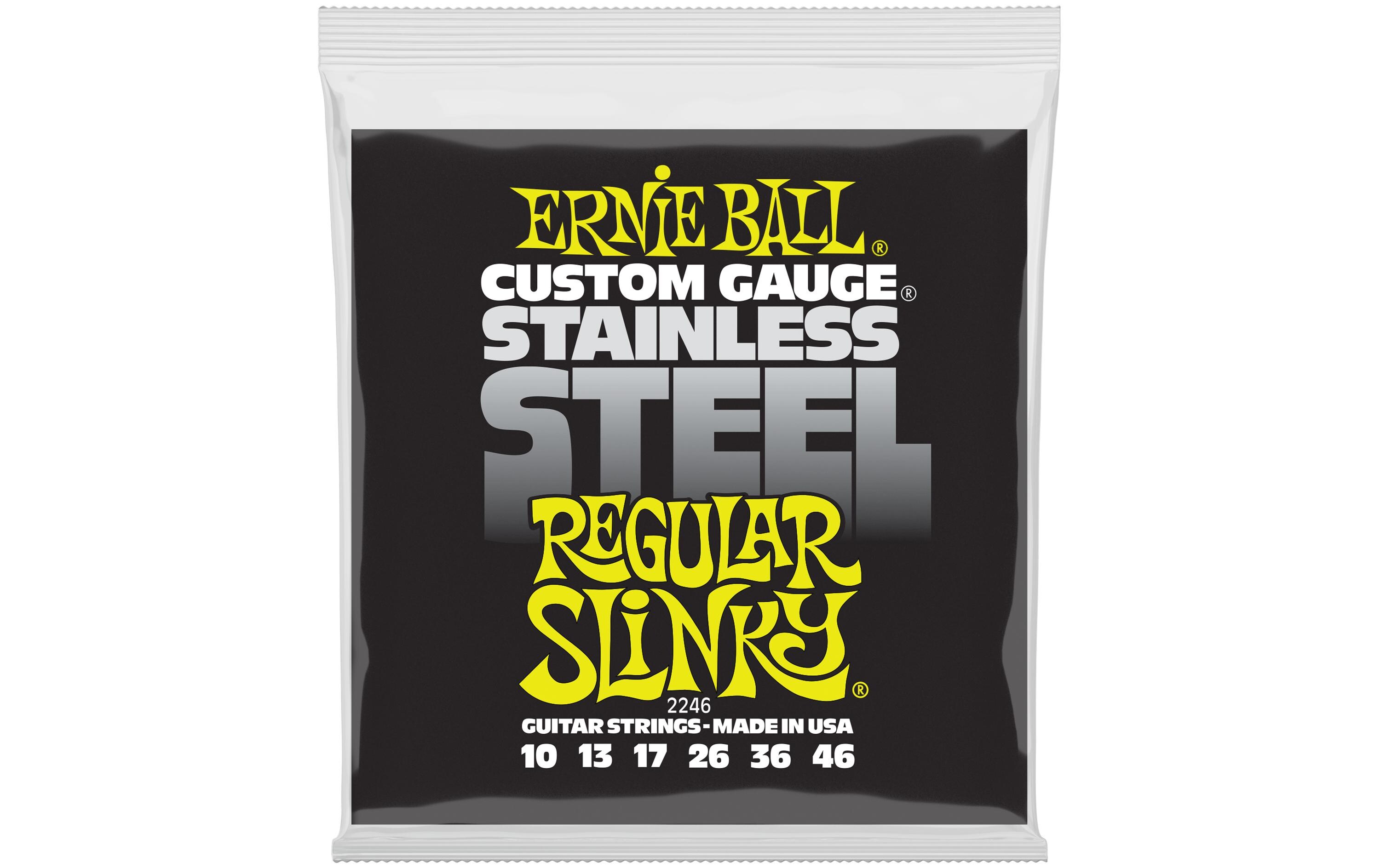 Gitarrensaiten 2246 Slinky Stainless Steel – Regular 10-46Praktischer Saitensatz für Ihre E-Gitarre