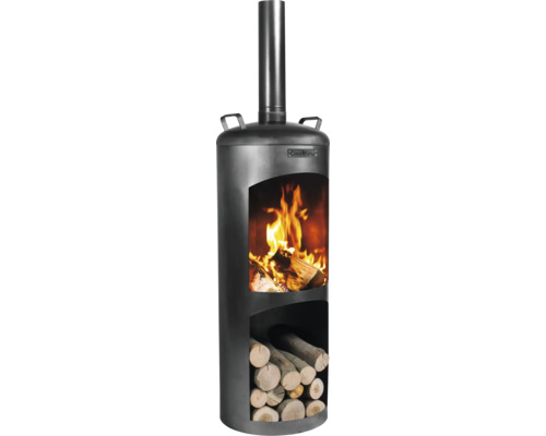 Grill open haard houtskoolgrill Faro Cook King 40 x 158 cm zwart