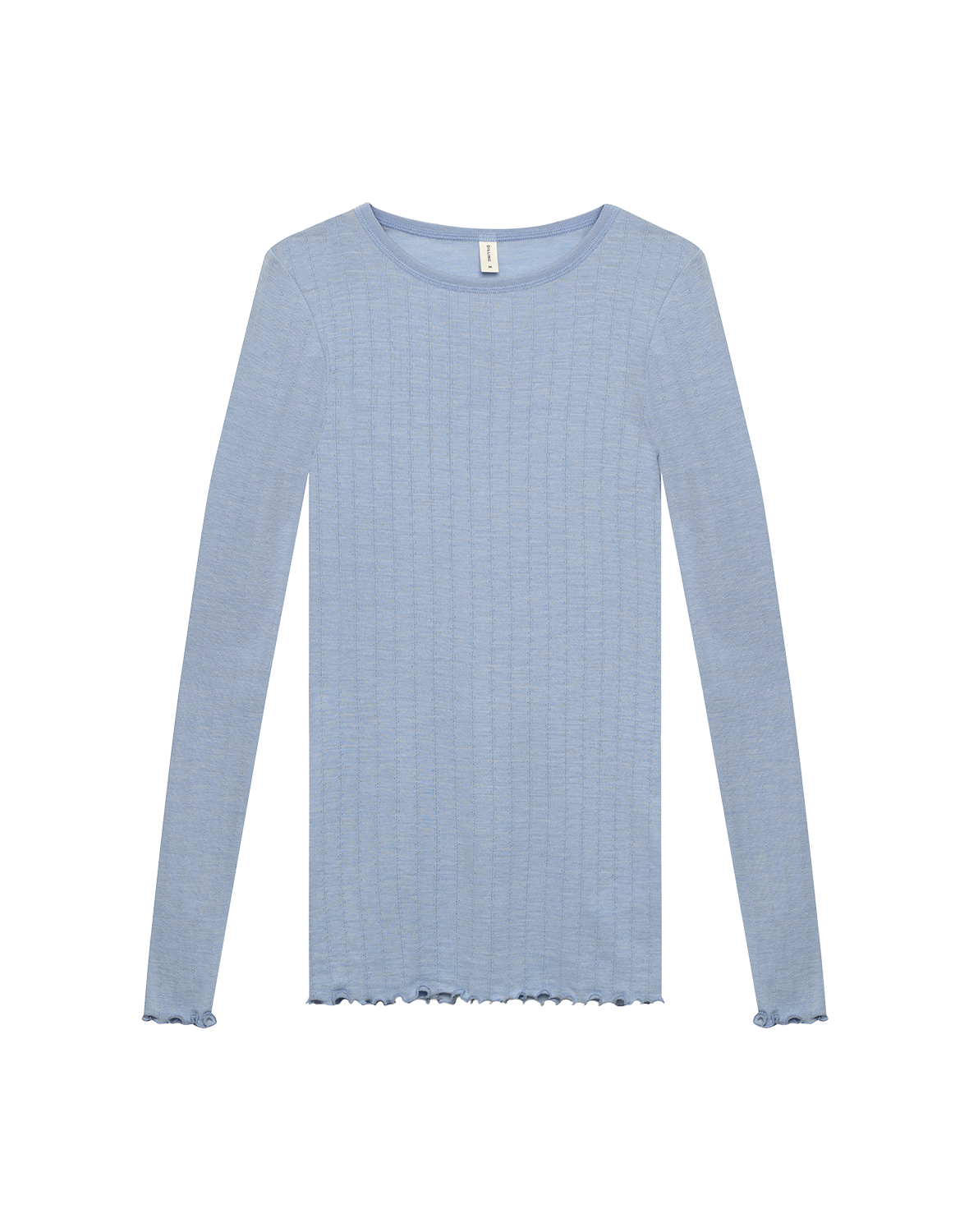 Pointelle shirt van merinowol/zijde voor dames