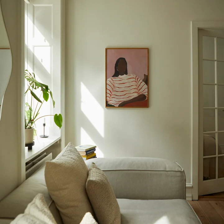 Paper Collective - Red Stripes Poster, 50 x 70 cm