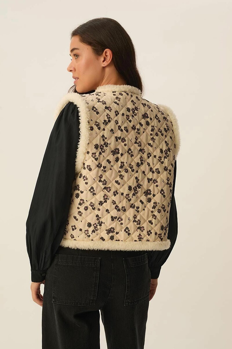 DES PETITS HAUTS<br>Jaqueta reversível sem mangas com estampa, ULMYR