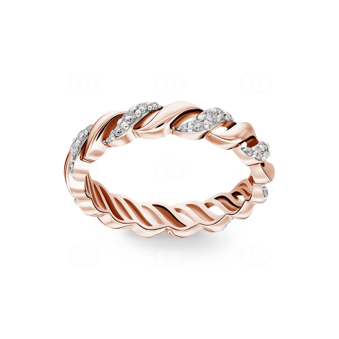 0.31 Karat Diamantring 750/18 K Roségold
