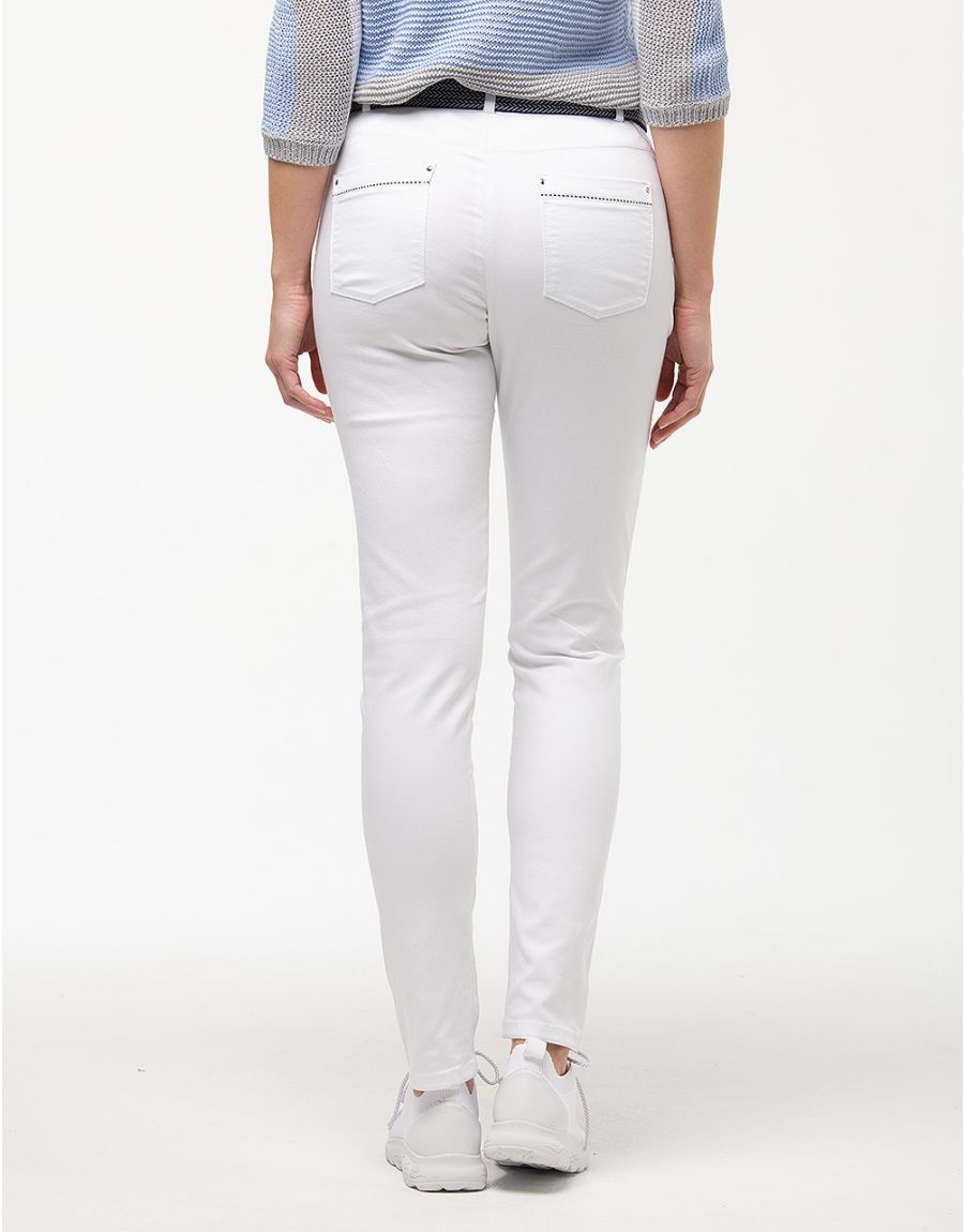 Jean blanc stretch coton