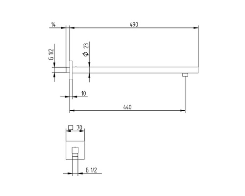 Wandbeugel SCHULTE 1/2 inch chroom D96126 02