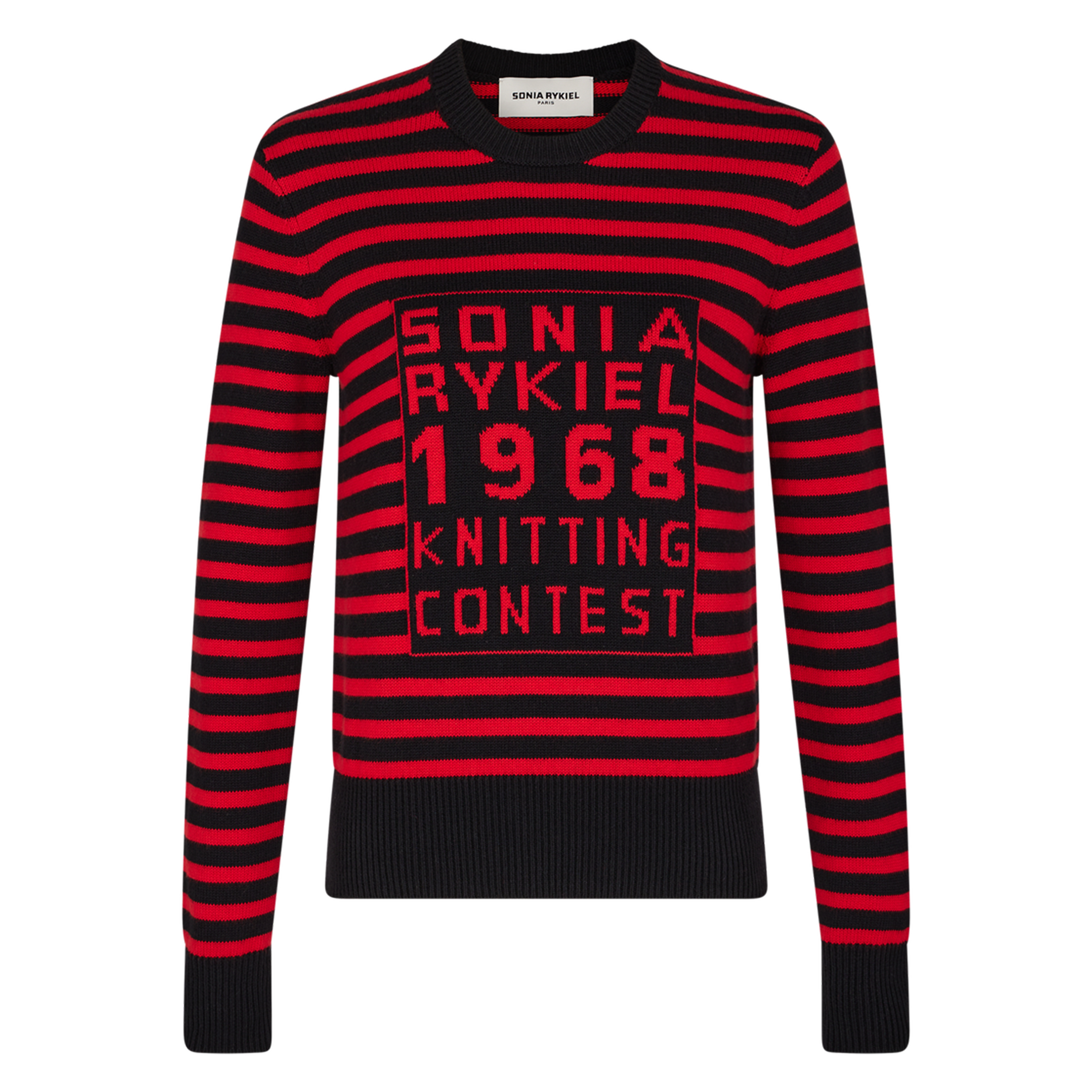 Pull col rond en coton et cachemire| Noir