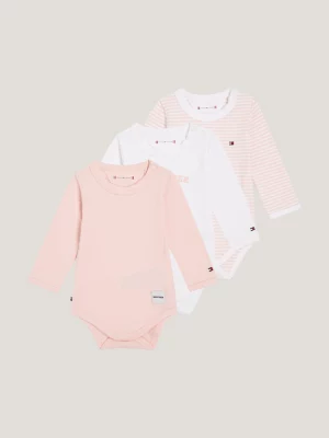 Conjunto de 3 bodies de manga comprida Hilfiger Monotype em caixa de presente