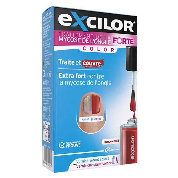 Excilor Strong Tratamento para Micose de Unhas Cor Vermelho Coral