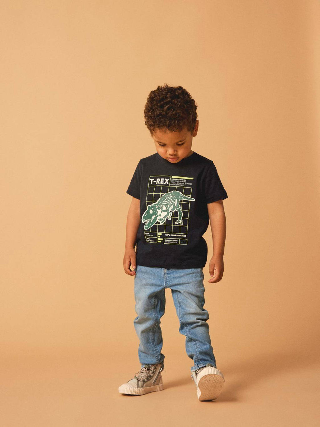 NAME IT T-shirt NMMBERTE met printopdruk donkerblauw/groen