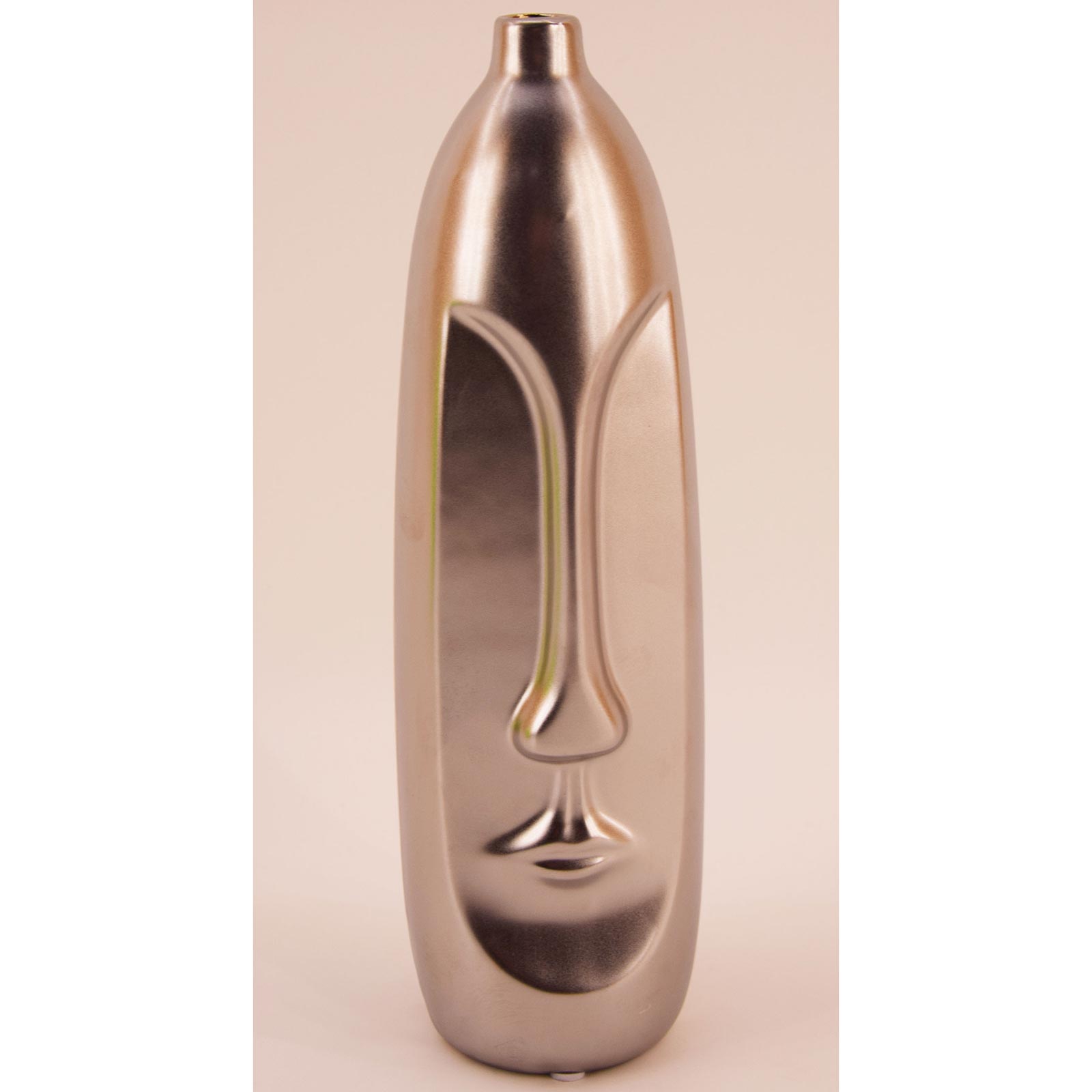 Objekt-Vase - silber - Keramik - 30 cm