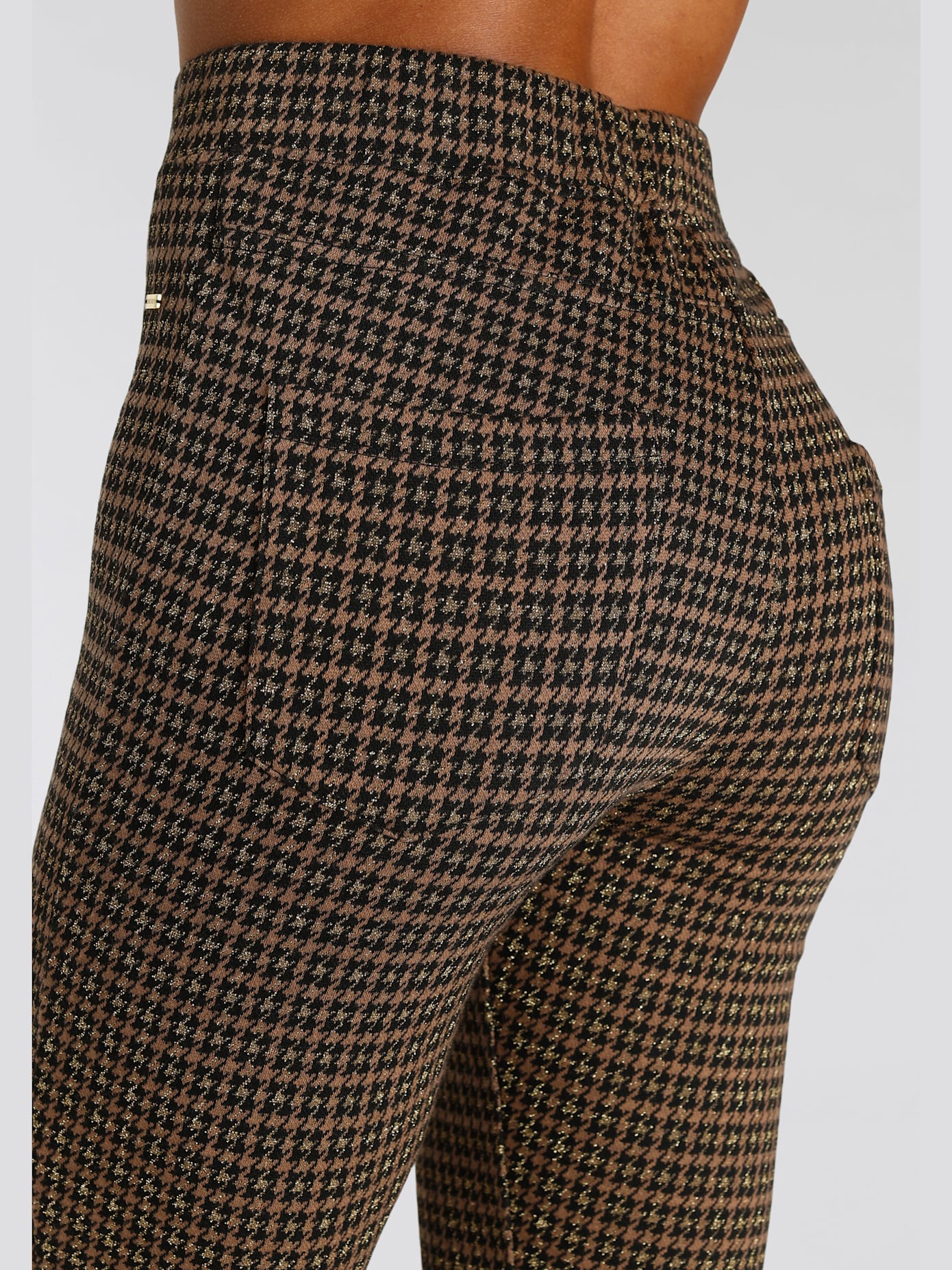 Legging brillant à carreaux